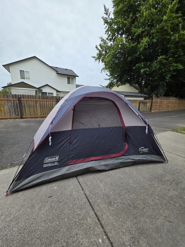Coleman 6 Person Tent With One Sleeping Bag