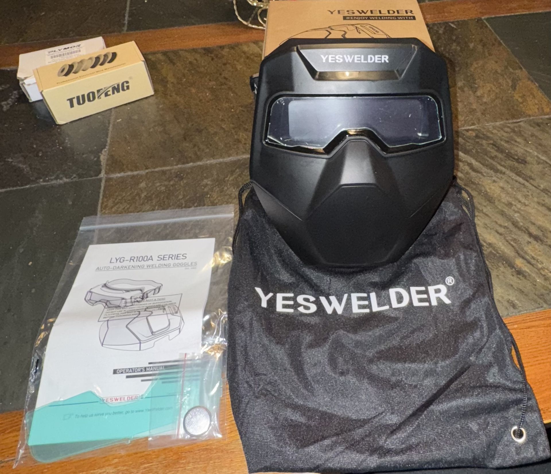 Yeswelder Bundle Pack With Welding Goggles And Accessory , Tuofeng Professional Electrical Wiring Variety Pack, And PLYMOR 6pack Rect.Mirrors $60.