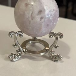 756g Natural Sakura Agate Quartz Sphere Crystal Ball Reiki Healing