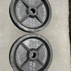 Standard Barbell 100lbs Plates