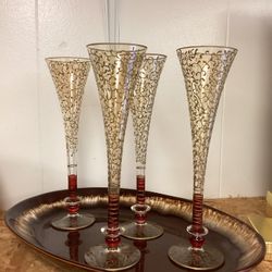 4 Pier 1 Champagne flukes