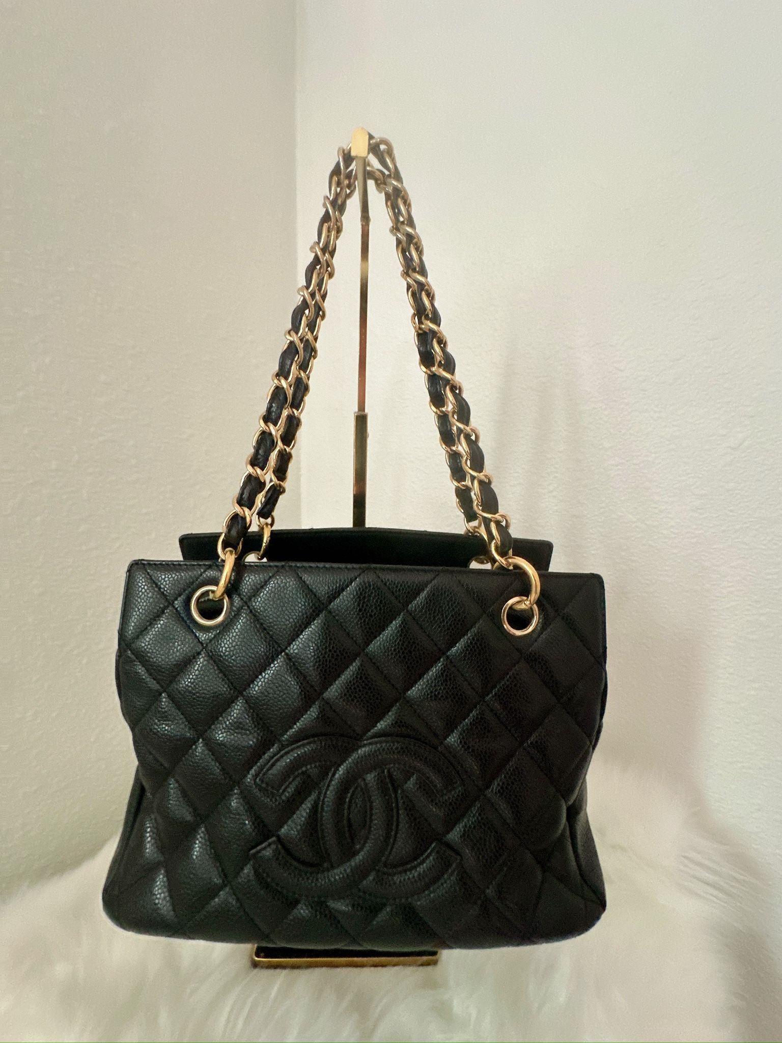 Chanel Caviar Small Shopping Tote Bag