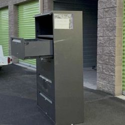 Lateral file cabinet heavy duty metal 38" L x 18" w x 65" h, no keys, gray $50 EACH