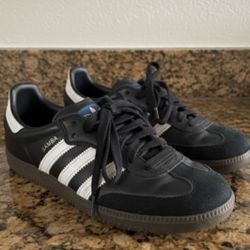 Adidas Samba OG Black White Gum Size 7.5 – Classic Sneakers – Good Condition