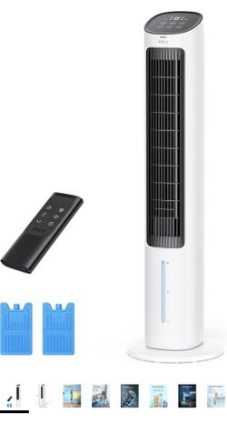 DREO Evaporative Air Cooler, 40” Cooling Fan with 80° Oscillating