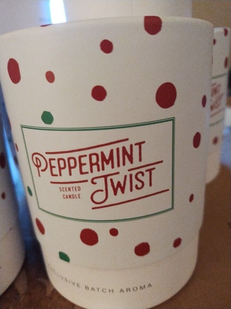 SOY Boxed Candles, Peppermint Twist, NEW