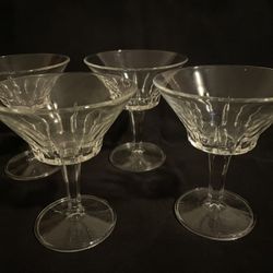 Set Of 4 Fidenza Vetraria Sorrento Martini Champagne Tall Sherbet Glasses