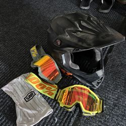 Large Bell Helmet 2 100% Goggles