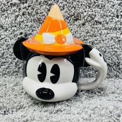 Disney Parks Halloween Mickey Mouse Head Witch Ceramic Mug