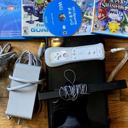 Nintendo Wii U WUP-101(02) Black Console & Games included - Tested & Works!