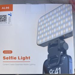 Selfie Light with Soft Diffuser & Built-in Stand - 96 LED Rechargeable Clip Fill Zoom Light for Phone, iPhone, iPad, Camera, for Makeup, TikTok, Vlog