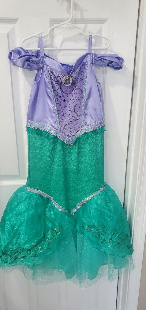 Girls Disney Princess Ariel Little Mermaid Halloween Costume, Dress Up 4-6x Size Small