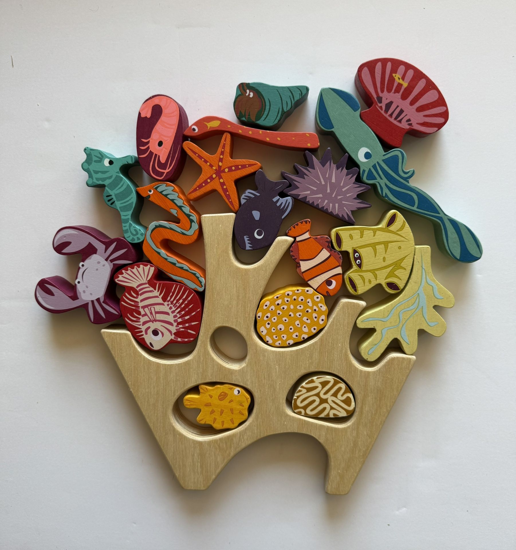 Coral Reef Wooden Stackable Balance Puzzle