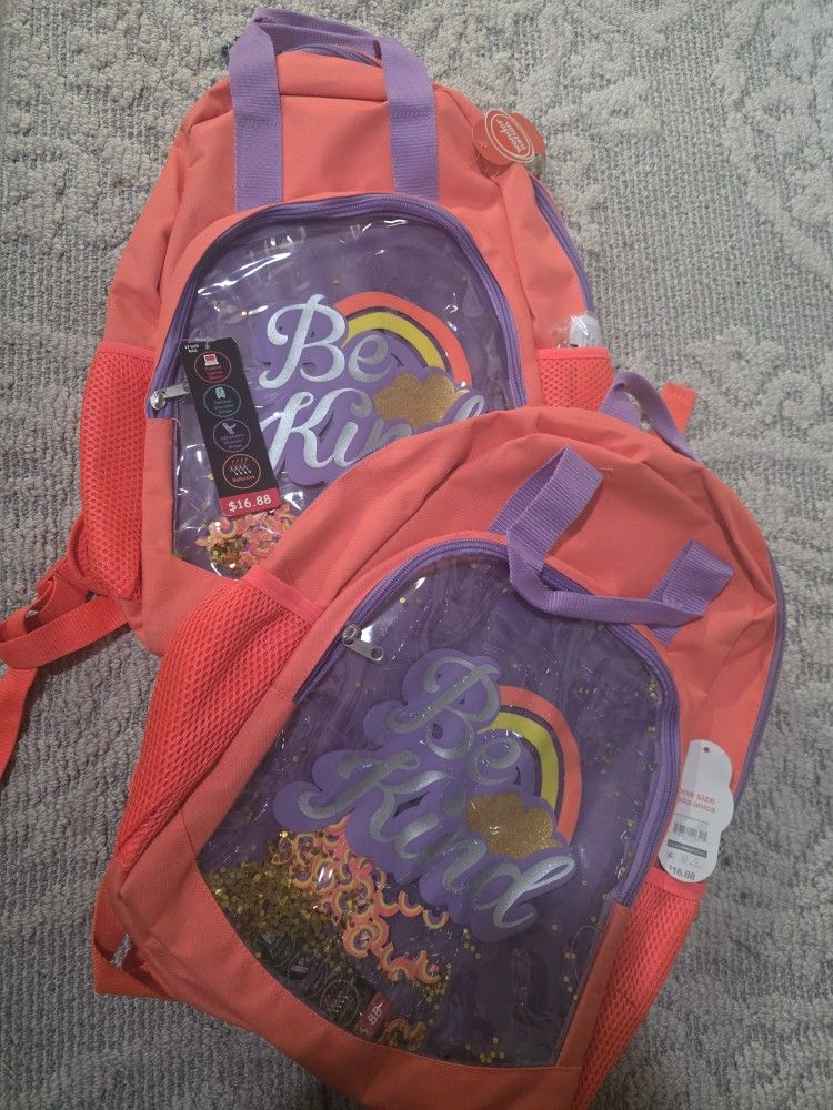 Pink and Purple BE KIND backpack 🎒 
