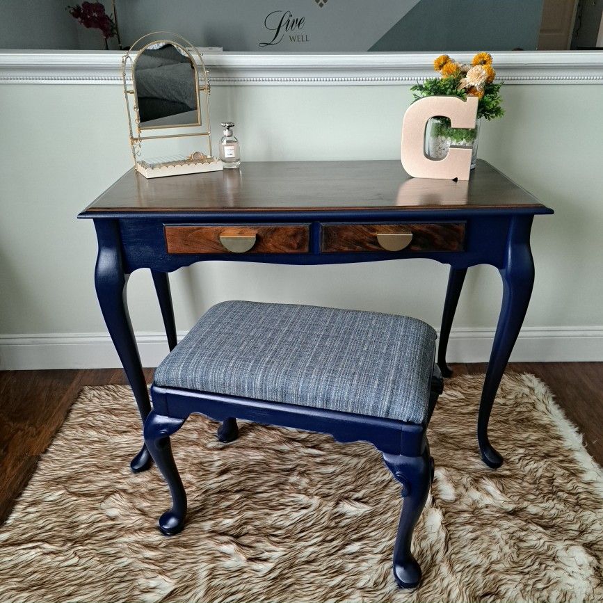Writers Table, Desk OR Vanity With Stool