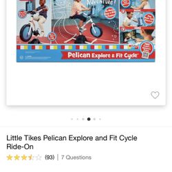 Brand New Little Tikes Pelican Fit Cycle