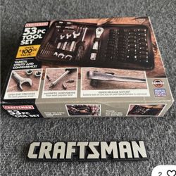 Craftsman 33853 USA Nos 53pc Mechanics Tool Socket Set W Pouch