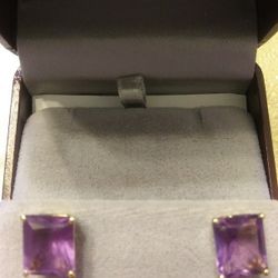 Amethyst Stud Earrings