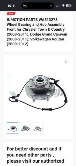 New bearing and hub assembly for Dodge Ram, town and country, grand caravan, Volkswagen rautan