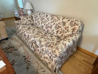 Three-Seat Floral Sofa