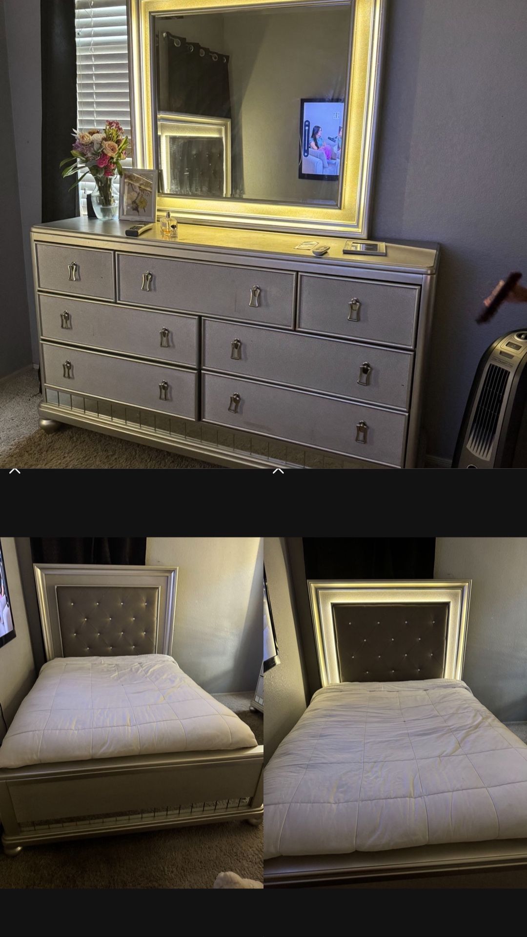 furniture bed frame/vanity dresser