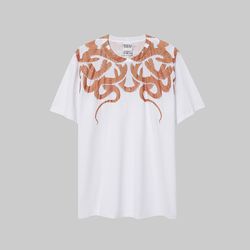 Marcelo Burlon County Of Milan Brown Snake Print Tee