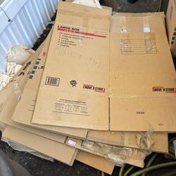 About 12 Large Used Moving Boxes. Cardboard. One Dollar Takes All 12