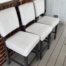 4 Upholstered Stools Chair 