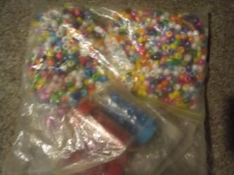 Craft beads and glitter