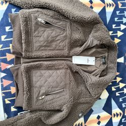 Brown Alo Yoga Sherpa Jacket