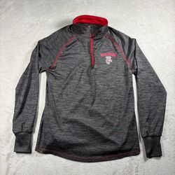 Colosseum University of Wisconsin Badgers Quarter Zip Women’s L Gray Jacket #3D