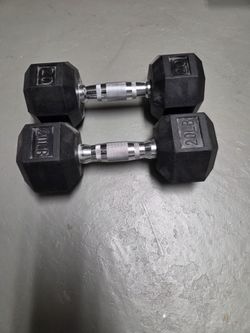 Pair of 20lb rubber Dumbells