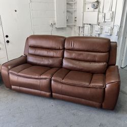 (Free Delivery) Rhodes Leather Power Sofa Couch