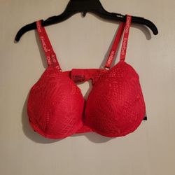 BEBE Lace Red Pink Push Up Bra
