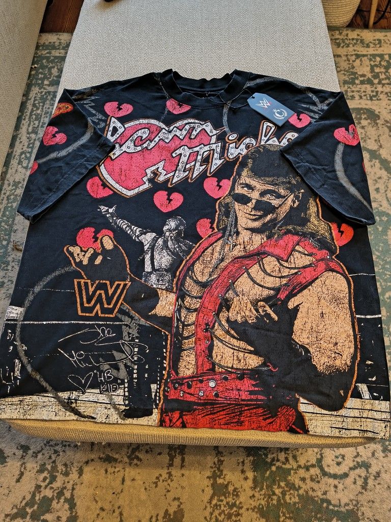 WWE x Culture Kings Shawn Michaels Black T-Shirt Sz.L  