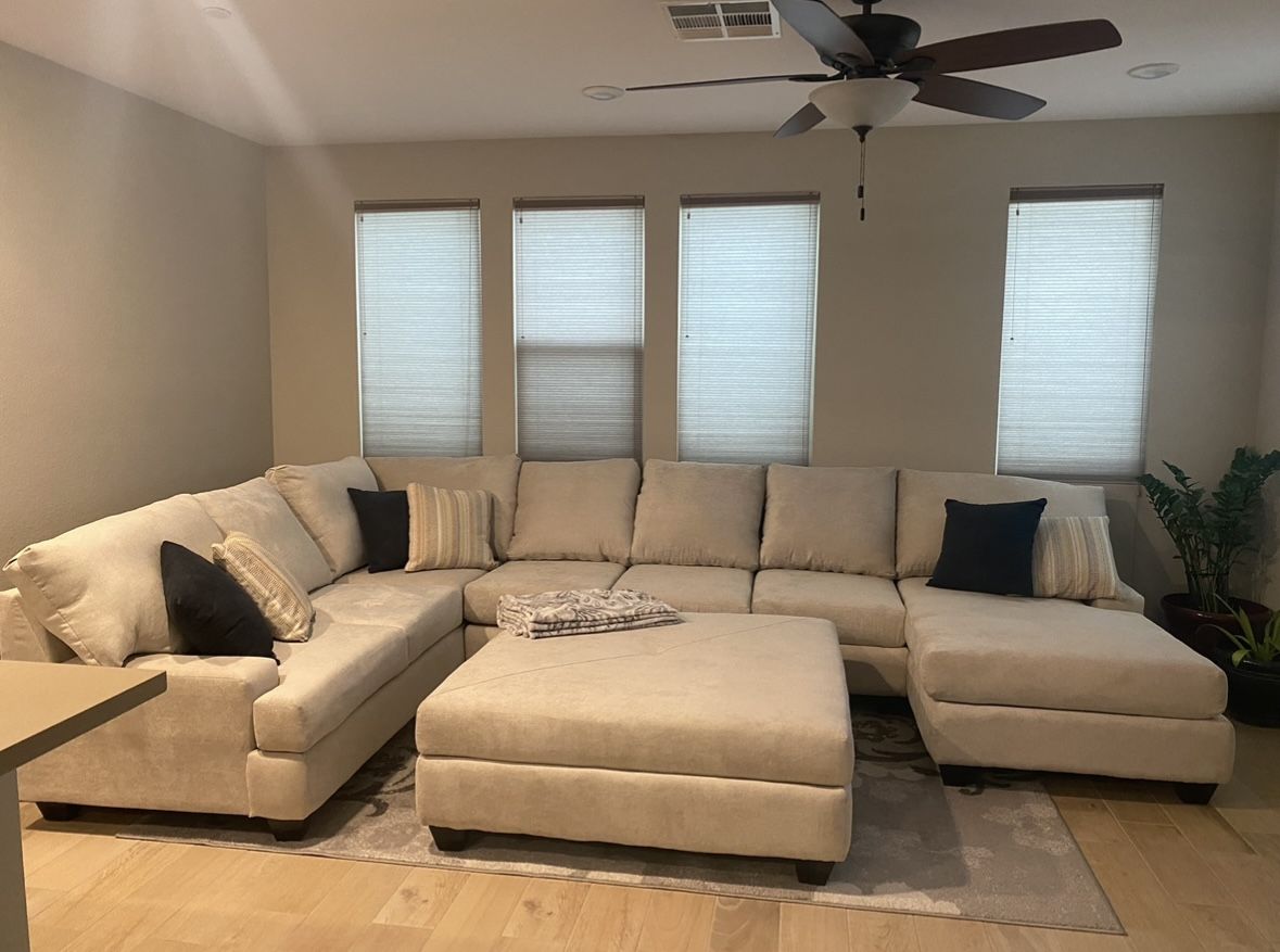 3 Piece Sectional Couch + Ottoman