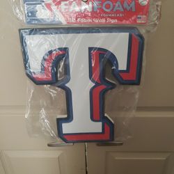 Texas Rangers Foam Wall Sign