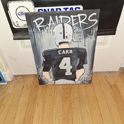 Hand Painted Derek Carr Painting