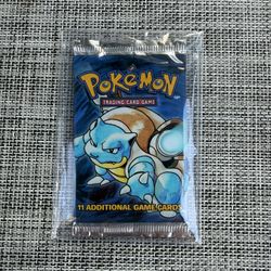 1999 Wizards of the Coast Pokemon Base Set Booster Pack - Blastoise - SEALED