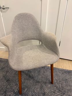 Gray mid century modern chair
