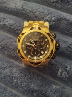 Gold Finish Invicta Venom Watch 