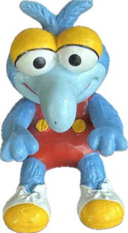 Gonzo Vintage 1986 Muppet Babies Figure Baby PVC Collectible Figurine Seated 2"