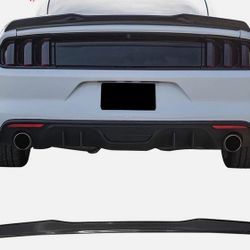 Fits 15-23 Ford Mustang Coupe H Style High Kick V Carbon Fiber CF Trunk Spoiler
