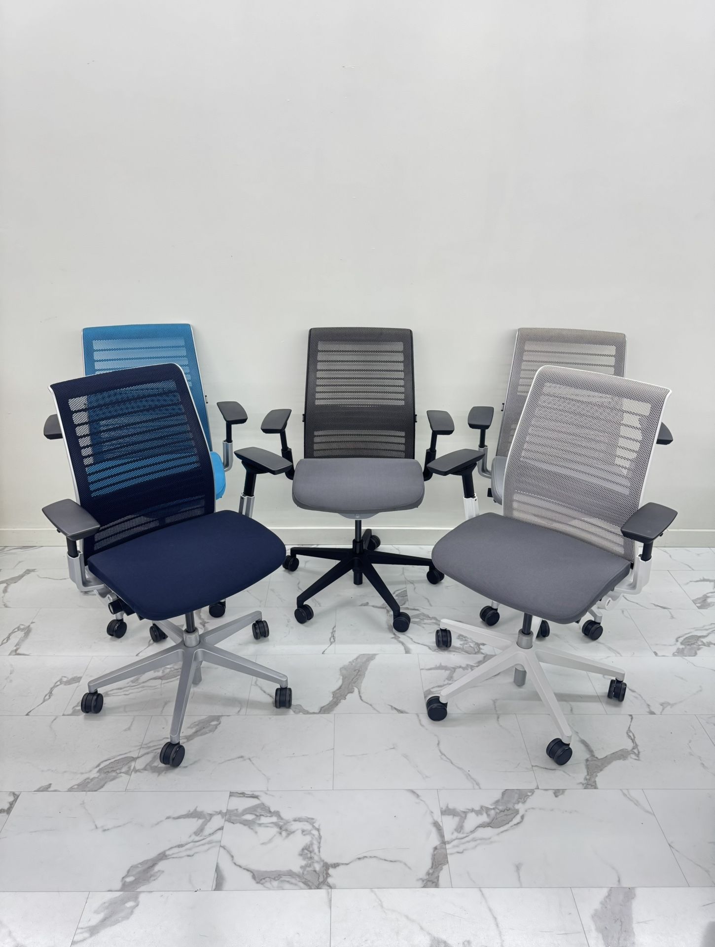 LIKE NEW STEELCASE THINK V2 CHAIRS, FULLY LOADED WITH LUMBAR SUPPORT! VARIETY OF COLORS AVAILABLE!