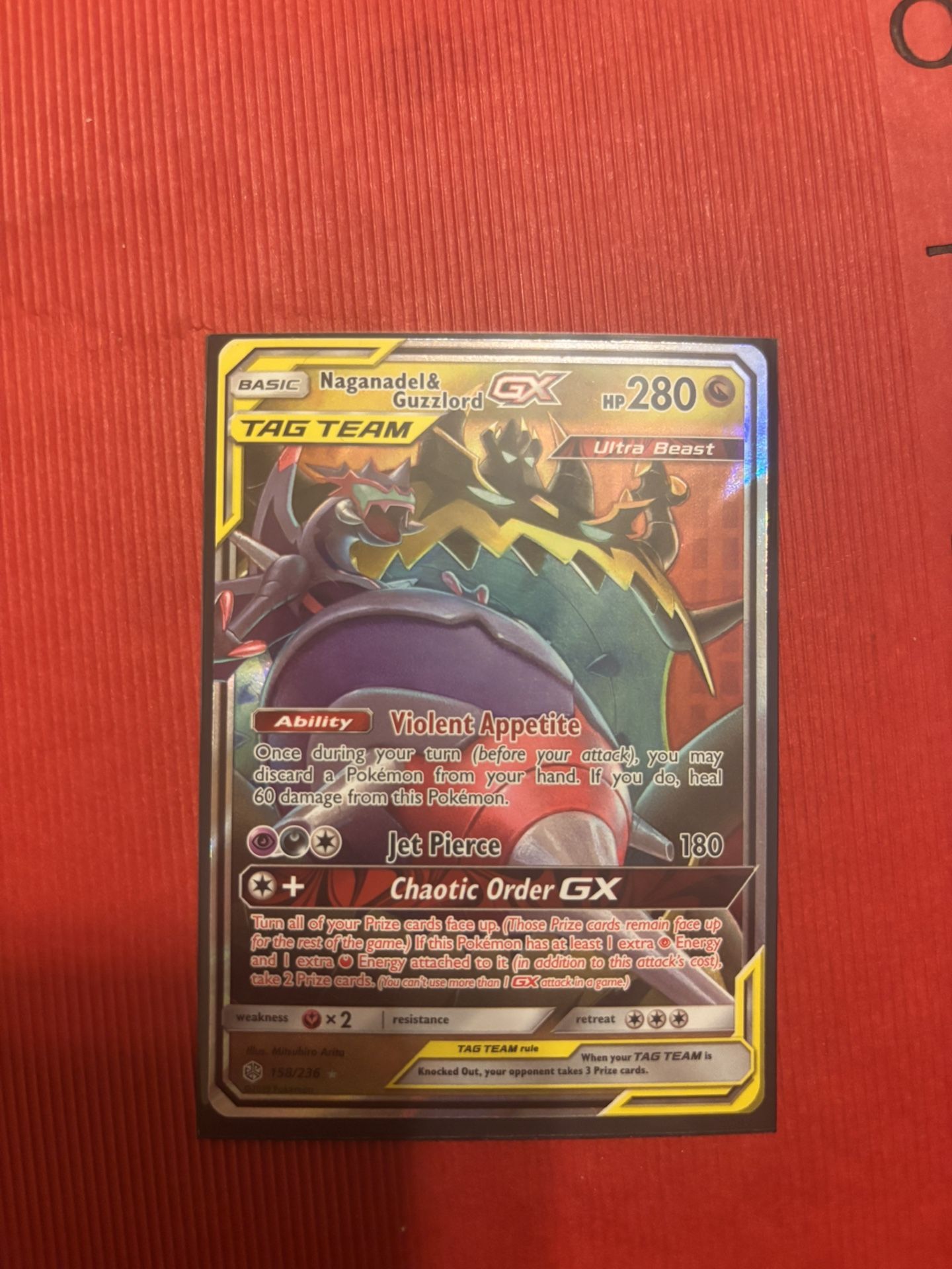 Pokémon TCG-Naganadel & Guzzlord GX Tag Team 158/236-Cosmic Eclipse Ultra Rare