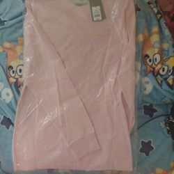 NWT medium light pink long sleeve with a pocket
