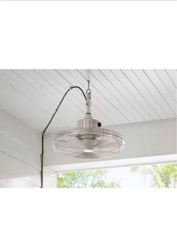 Brushed Nickel Ceiling Mount Oscillating Fan