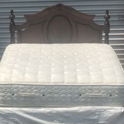 Queen Size Bed with Mattress Set