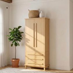 Assembled new 70''H Wooden Kitchen Pantry Cabinet, Storage Cabinet with Adjustable Shelves