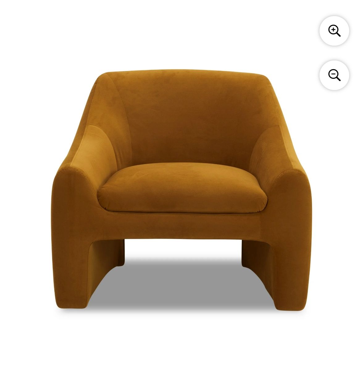 Better Homes & Gardens Emerson Curvy Accent Chair, Ochre Velvet